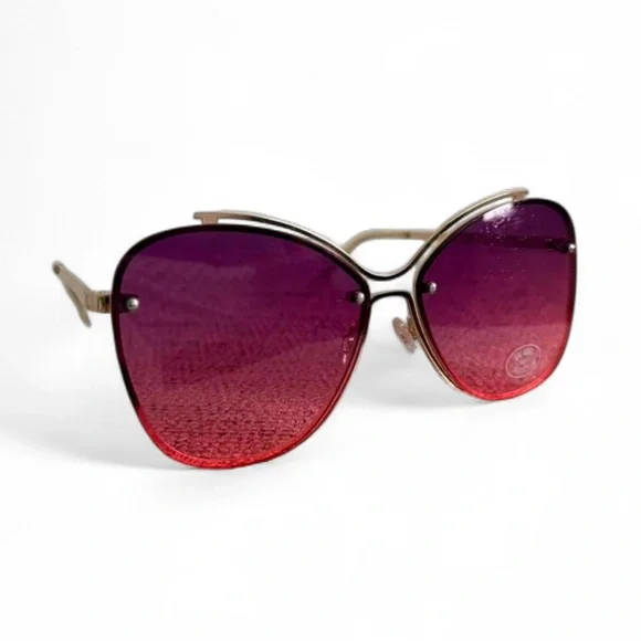Fashion Nova Gradient Sunglasses - Pink and Purple - Picture 2 of 6